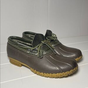 L.L. Bean Duck “bean boots”, Rubber Mocs Vintage Mare in USA Size 8